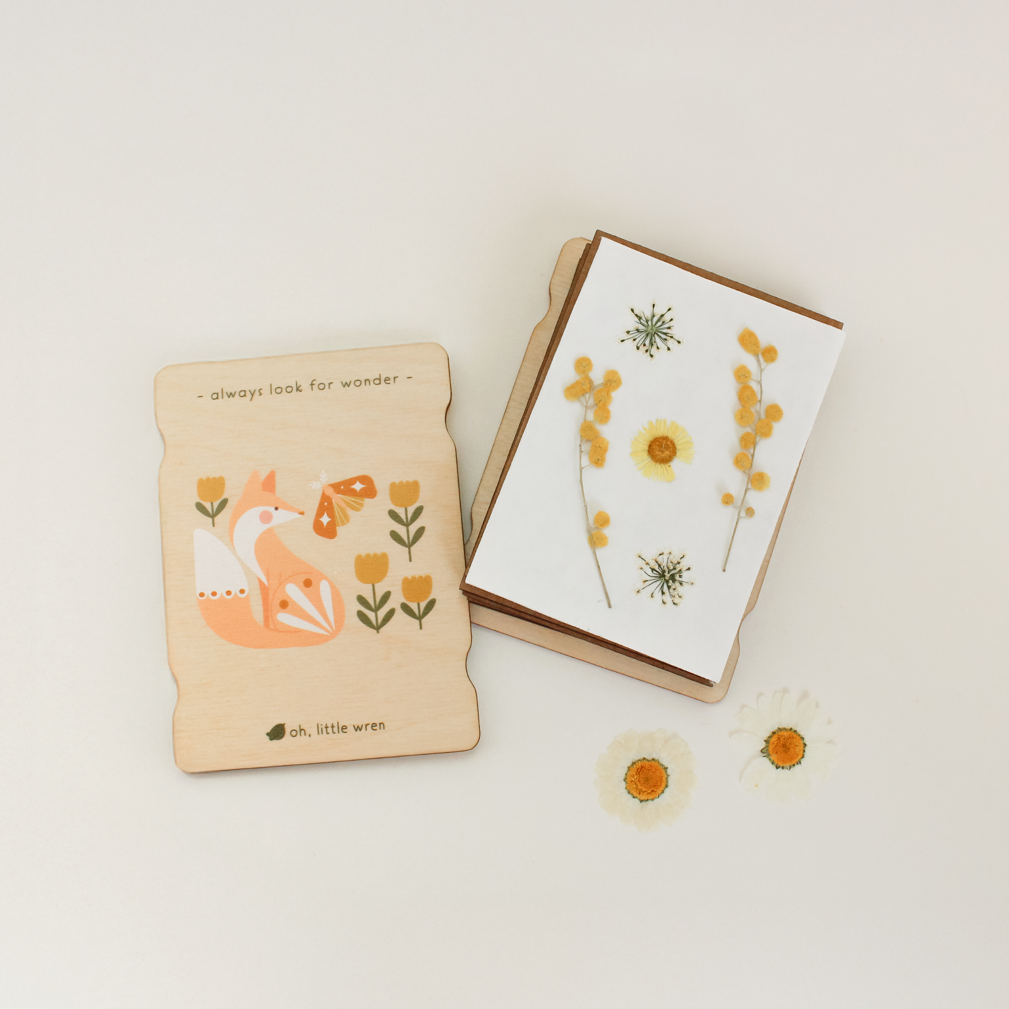 Mini Wooden Flower Press - Fox Design