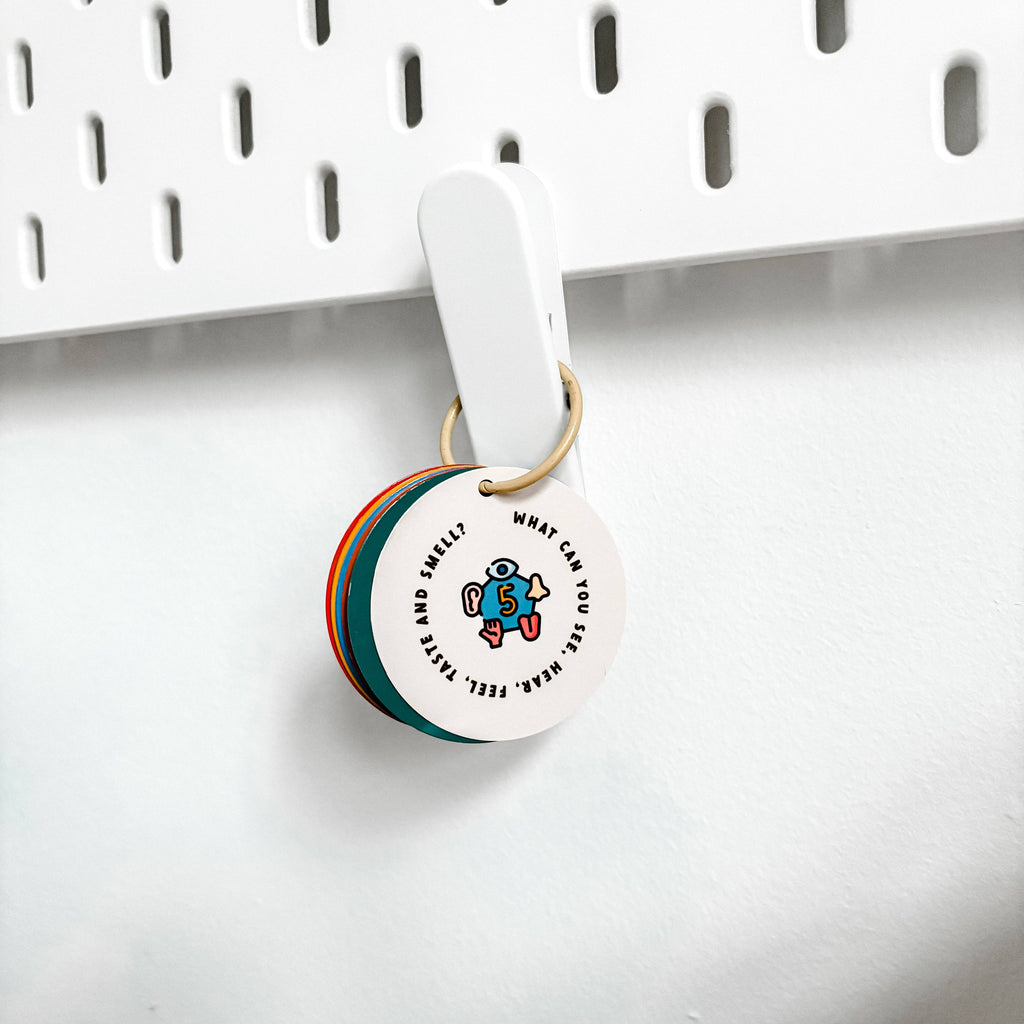 Grounding Anxiety Keyring 5 Senses