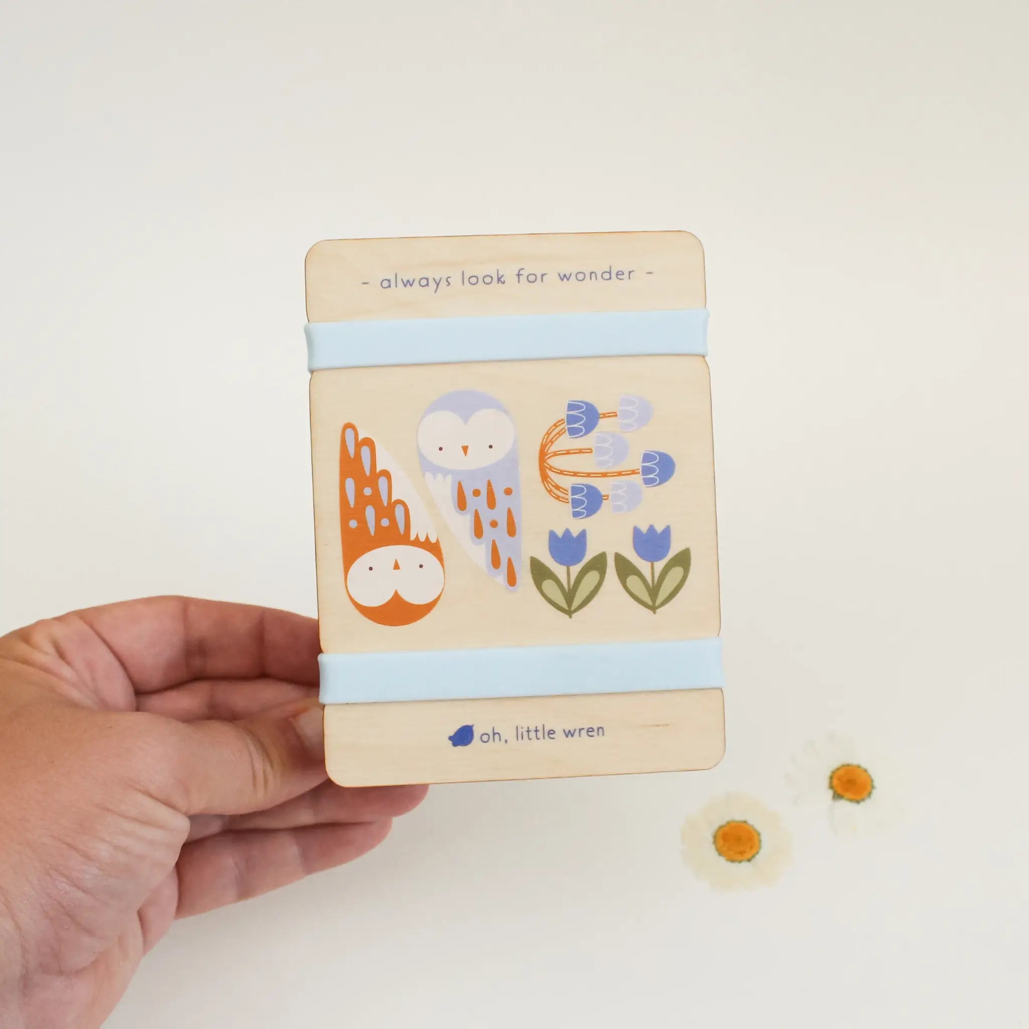 Mini Wooden Flower Press - Owl Design