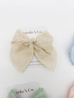 Spring Embroidered Hair Bow Clip for Children
