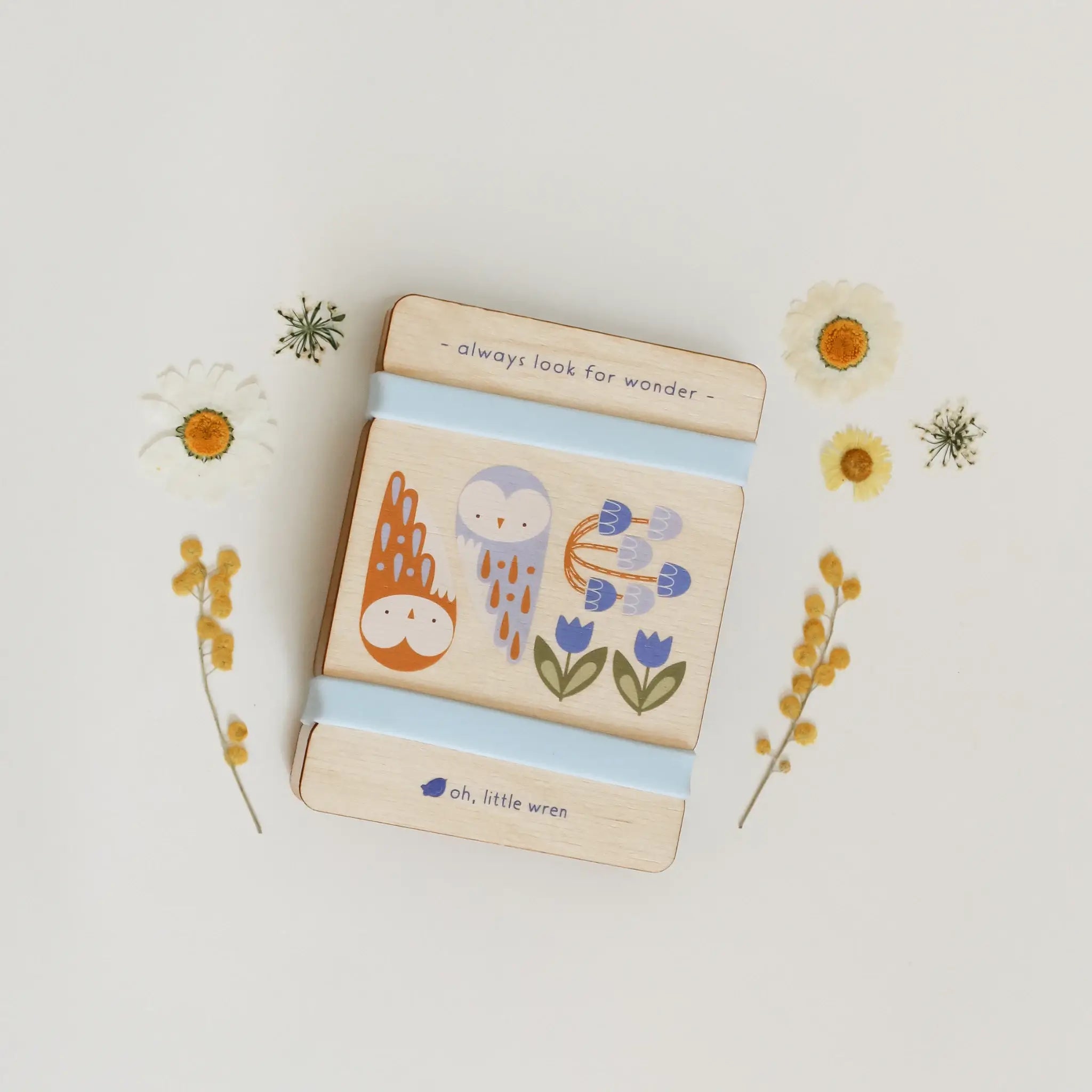 Mini Wooden Flower Press - Owl Design