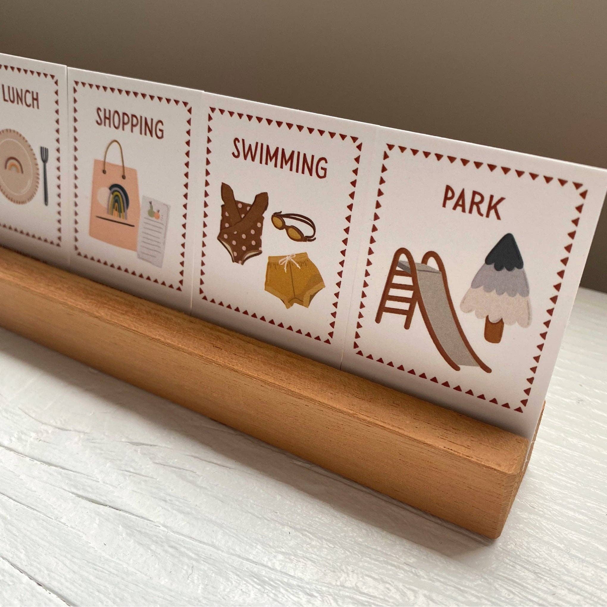 72 Daily Routine Cards & Display Stand - Daily Visual Cues