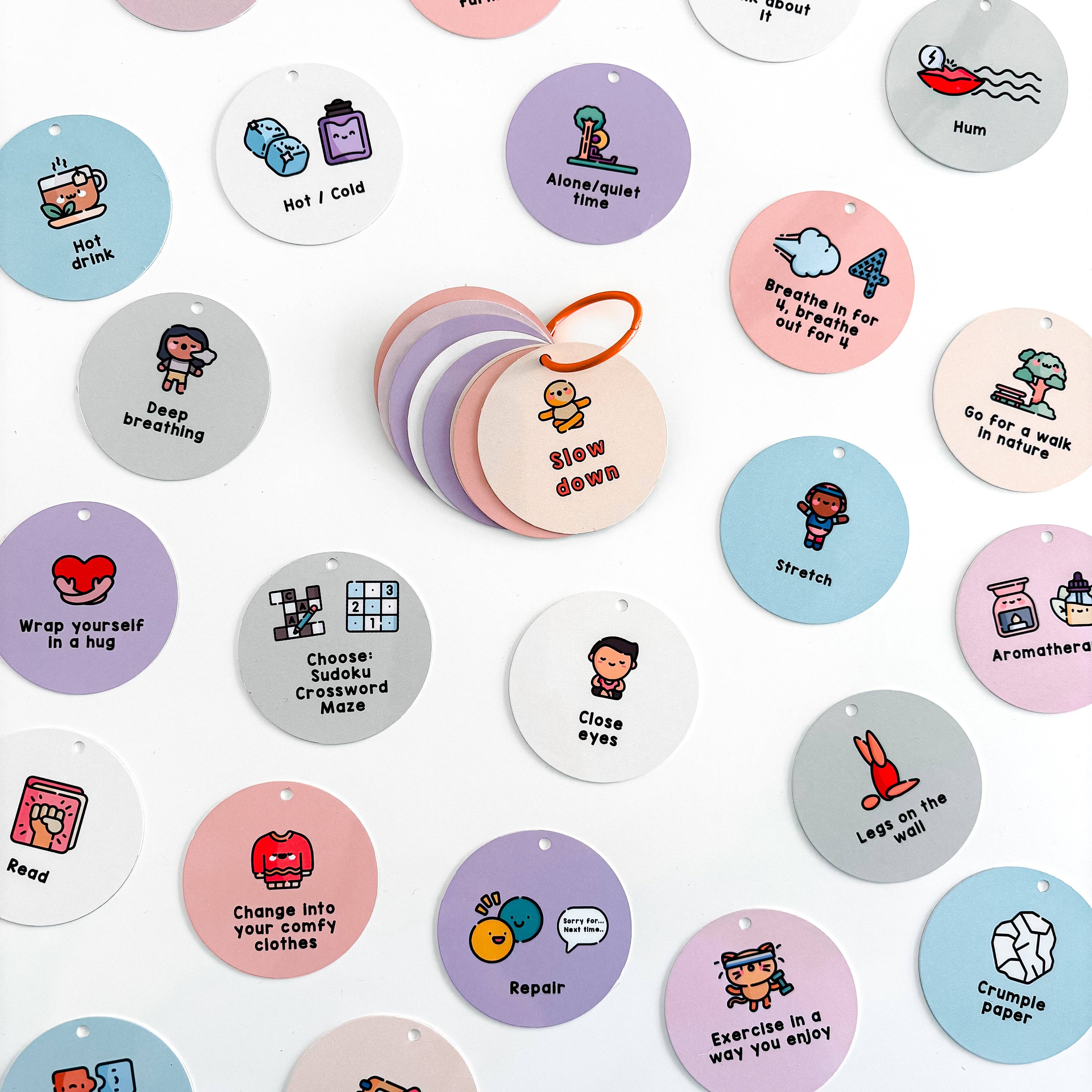 Neurodivergent Coping Strategies Keyring for Adults and Kids