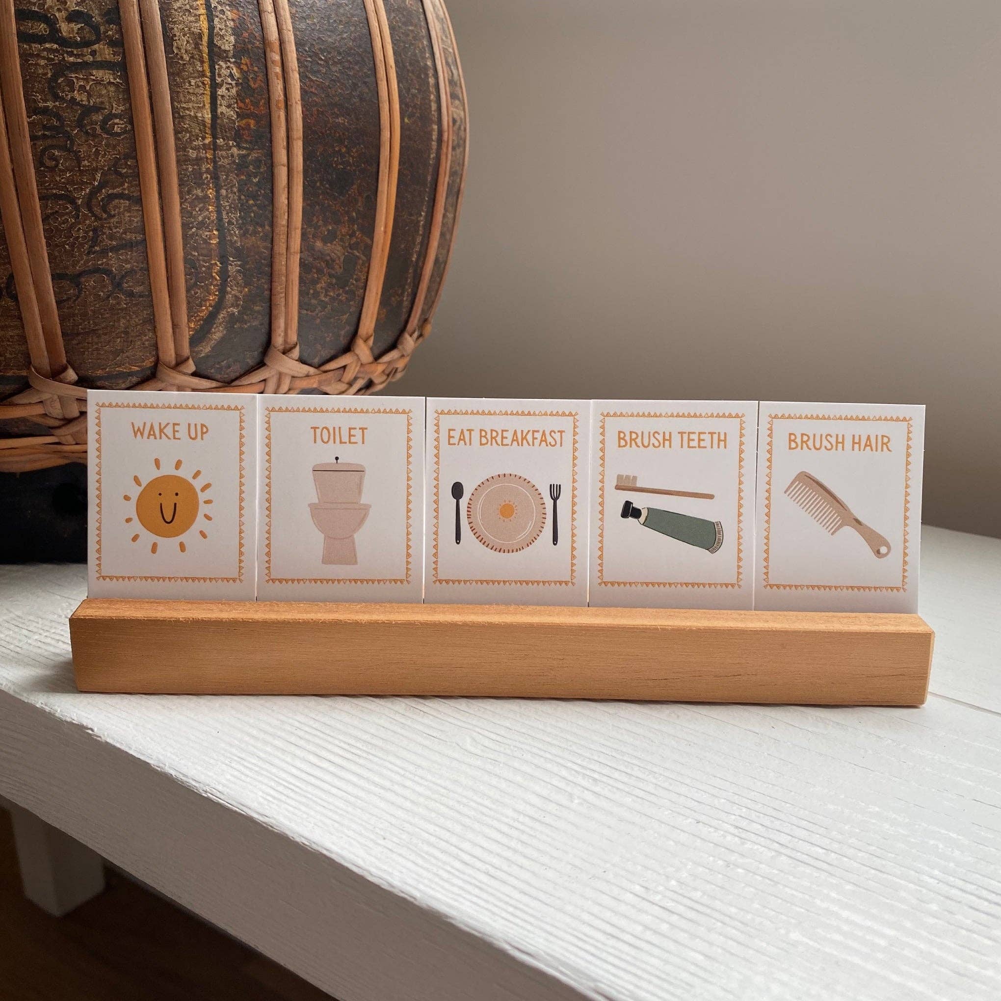 72 Daily Routine Cards & Display Stand - Daily Visual Cues