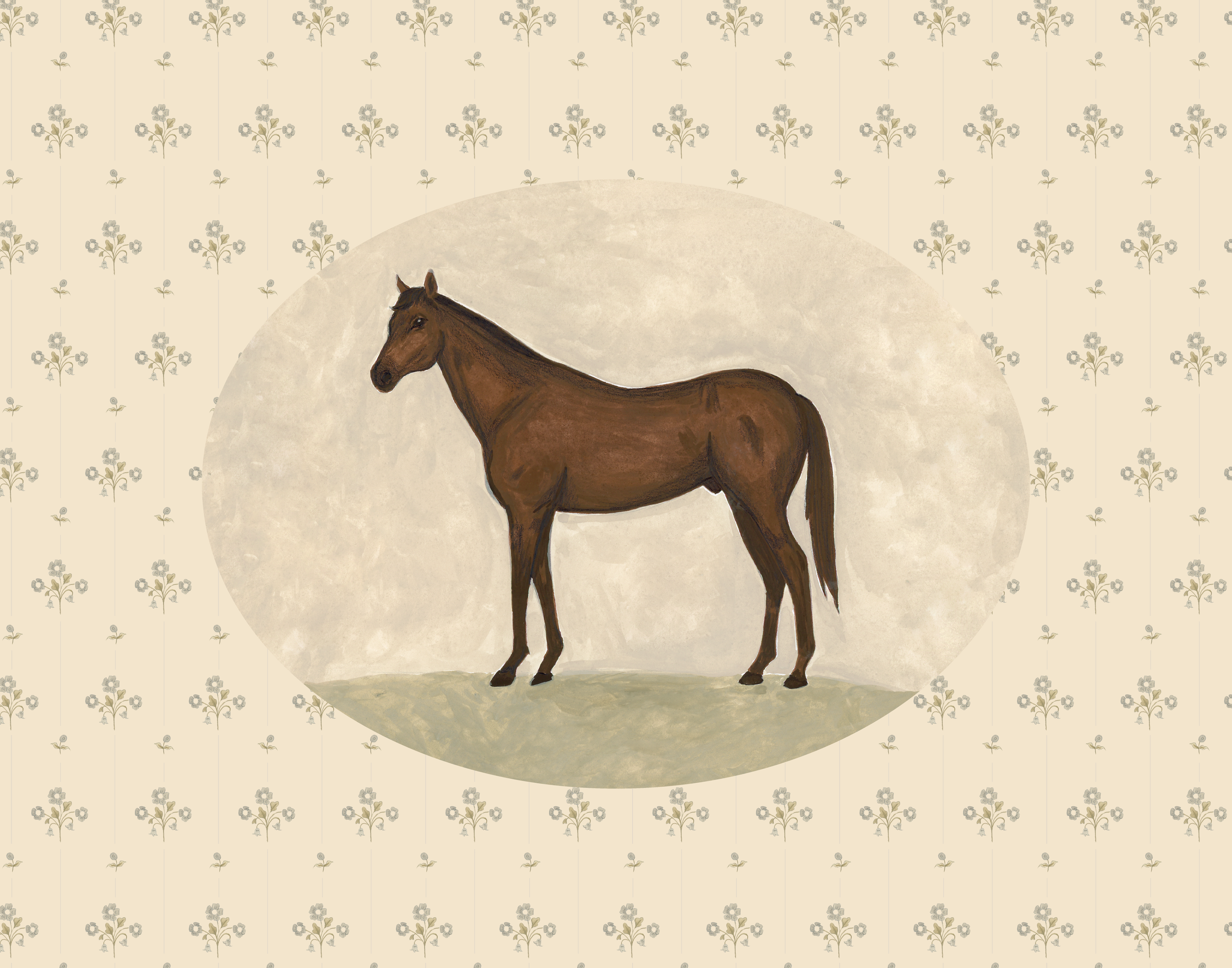 Vintage Horse Print