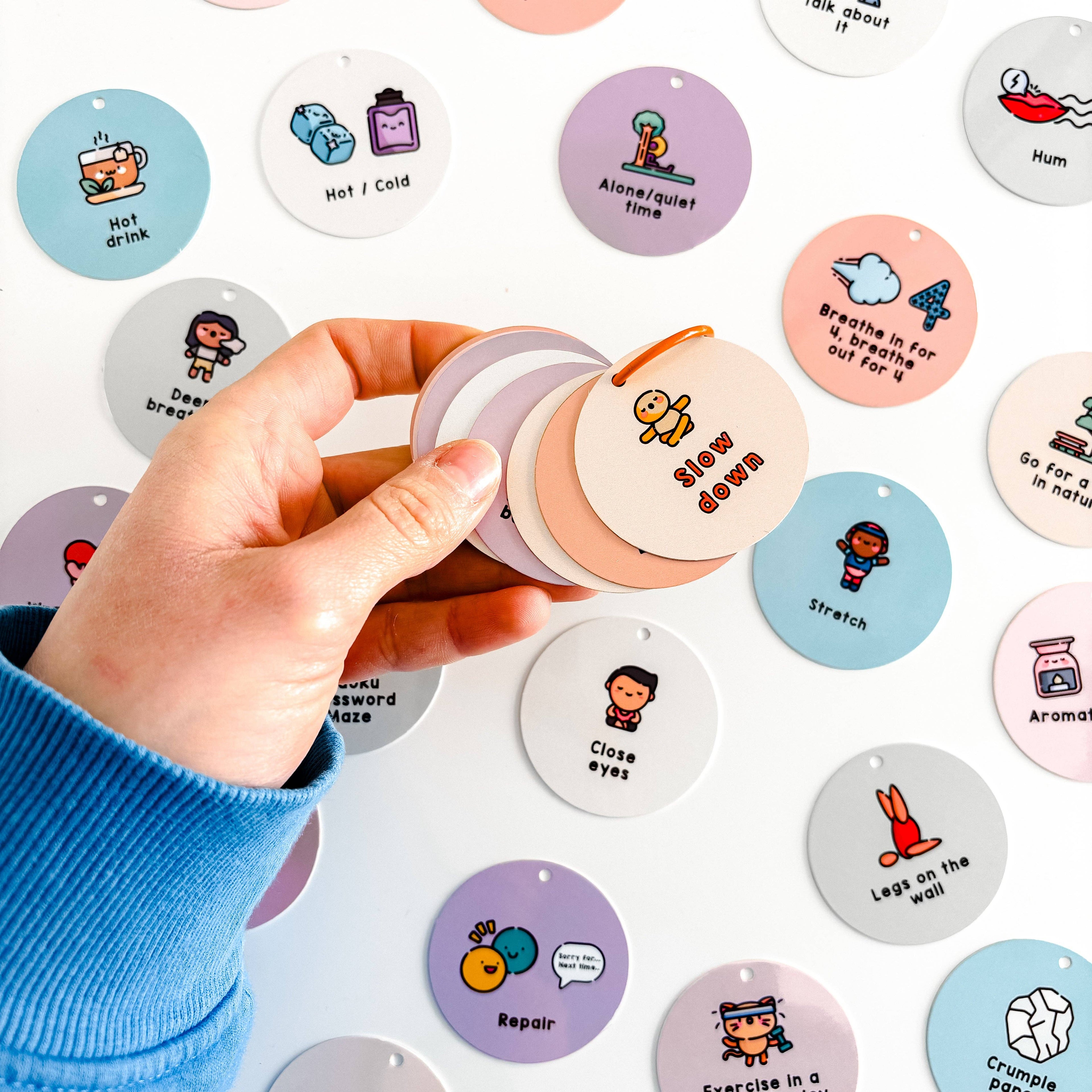 Neurodivergent Coping Strategies Keyring for Adults and Kids