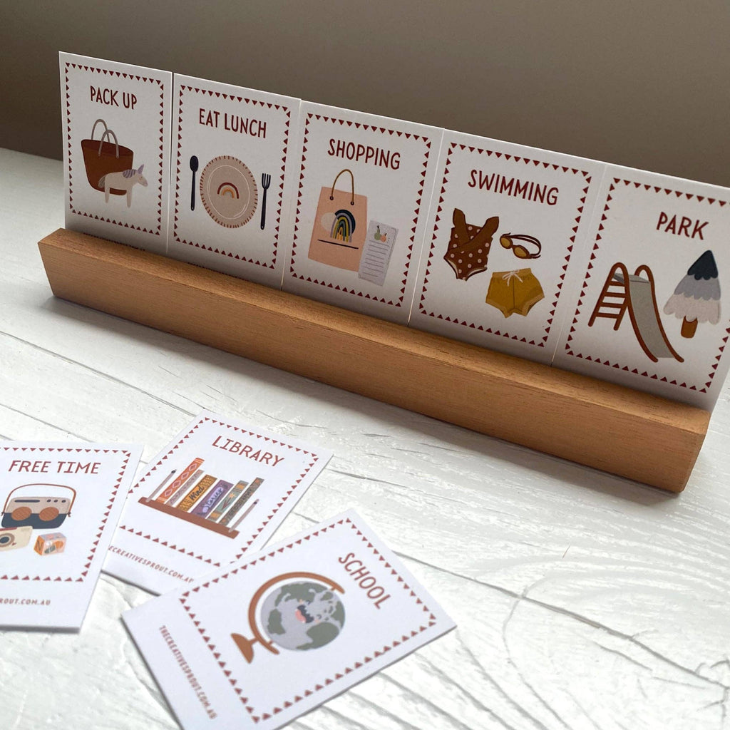 72 Daily Routine Cards & Display Stand - Daily Visual Cues
