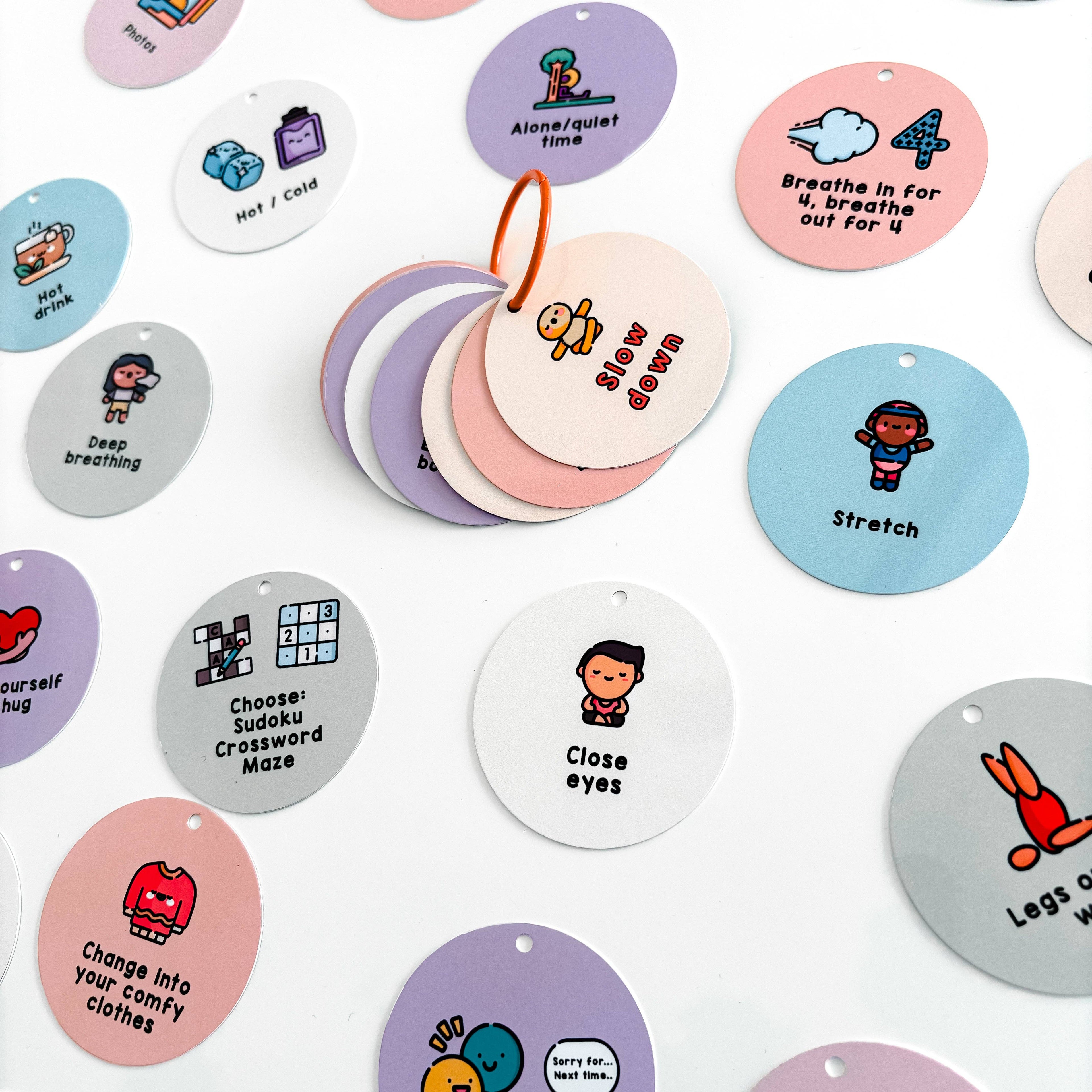 Neurodivergent Coping Strategies Keyring for Adults and Kids