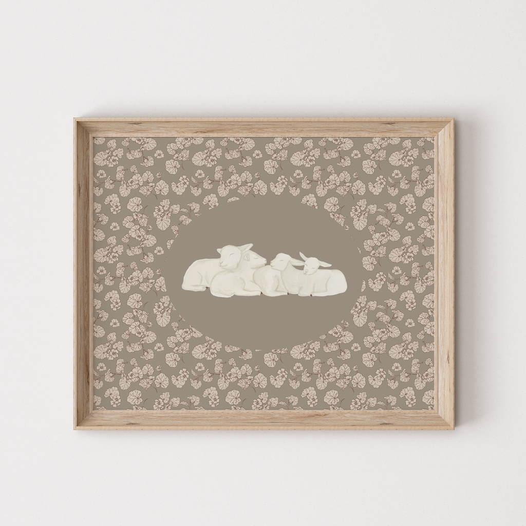 Vintage Lamb Print