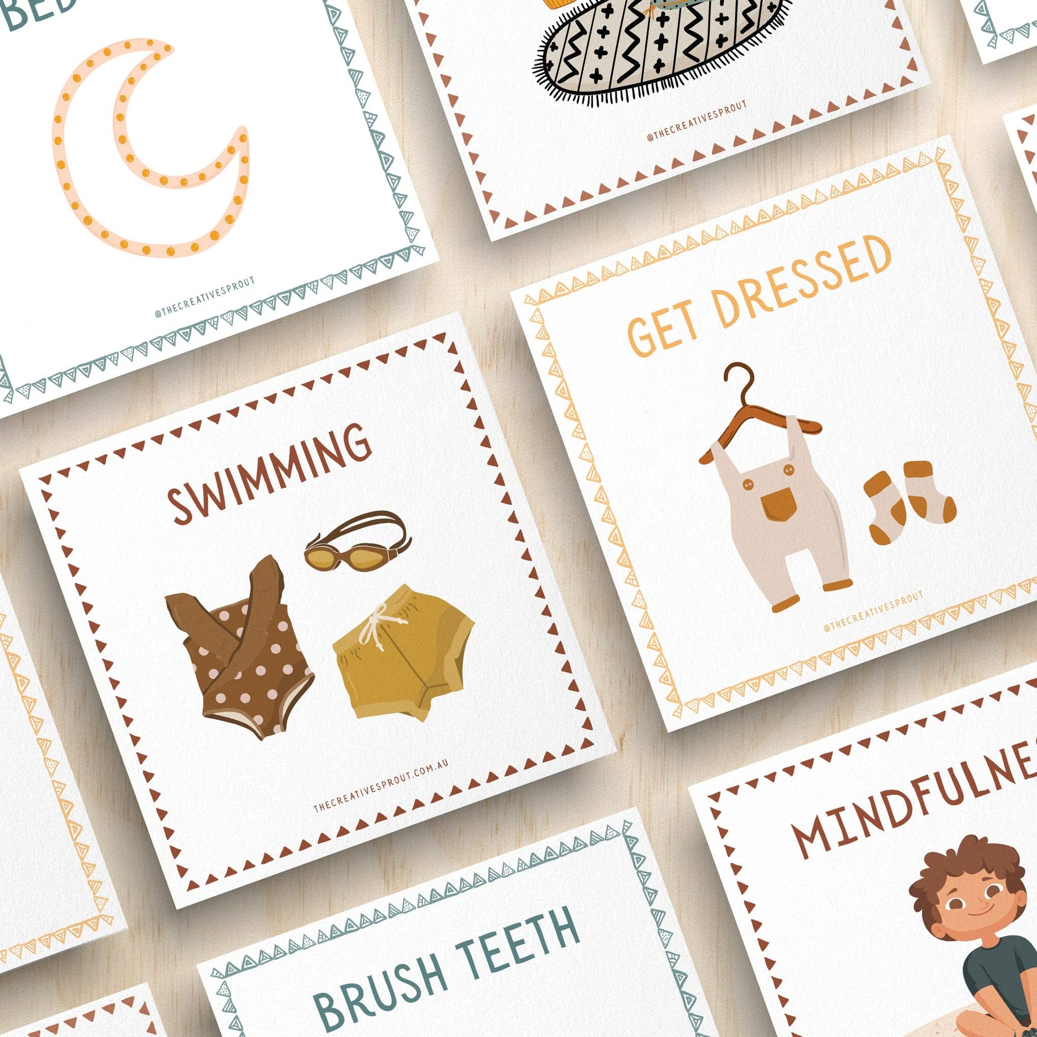 72 Daily Routine Cards - Large